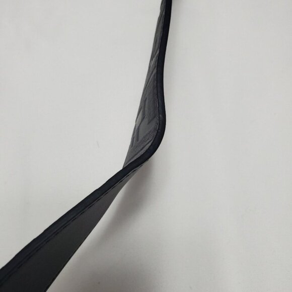 Fendi FF M onogram Gray Leather Shoulder Strap - Picture 4 of 8